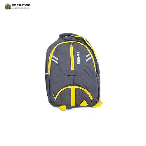 ARS Creations BROTHERS 35L Trekking & School Backpack (Black/Yellow)