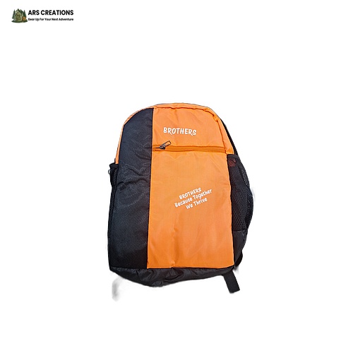 ARS Creations BROTHERS Lightweight Backpack (Orange/Black, 25L)