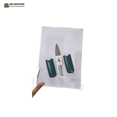 ARS Creations Compact Folding Knife with Dual Safety Grip Covers