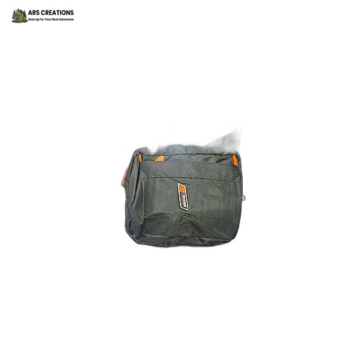ARS Creations Compact Utility Shoulder Bag (Grey/Orange Trim)